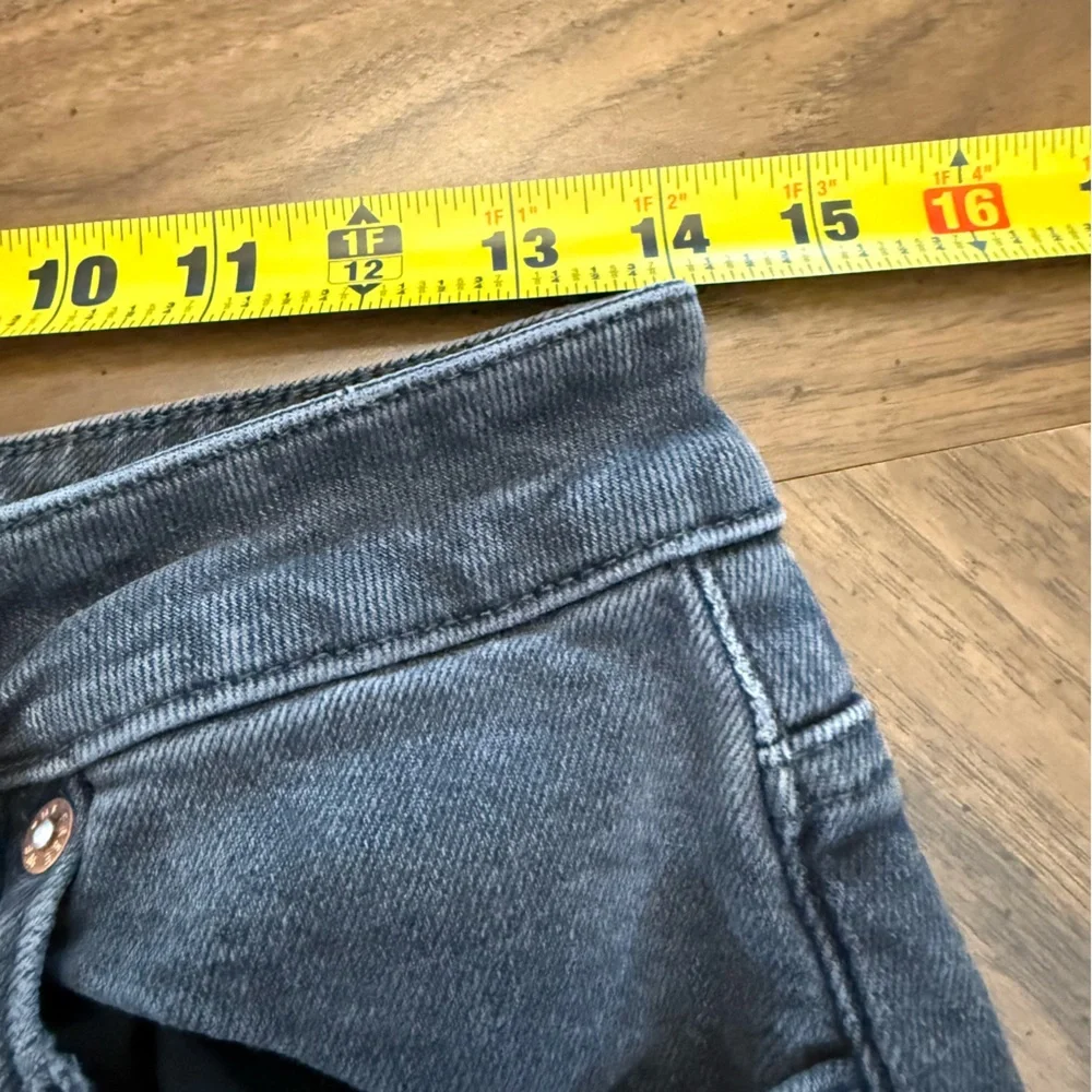 We the Free Faded Black Straight Leg Jeans with Distressed Details size 30 - Picture 7 of 8